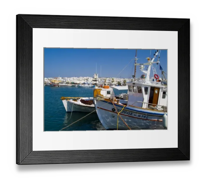 Framed Print : Harbor Naoussa, Paros Island, Greece Framed Print : Harbor Naoussa, Paros Island, Greece