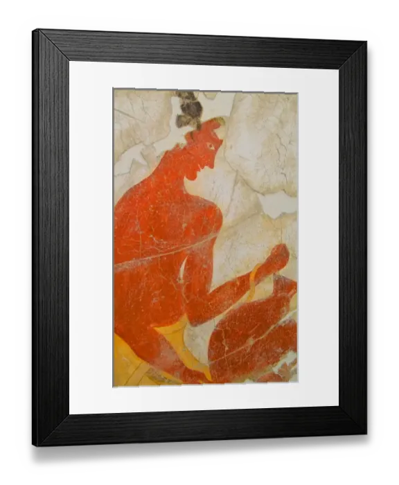 Framed Print : From ancient times, an artist painted Greek Gods, Oia Santorini Greece Framed Print : From ancient times, an artist painted Greek Gods, Oia Santorini Greece