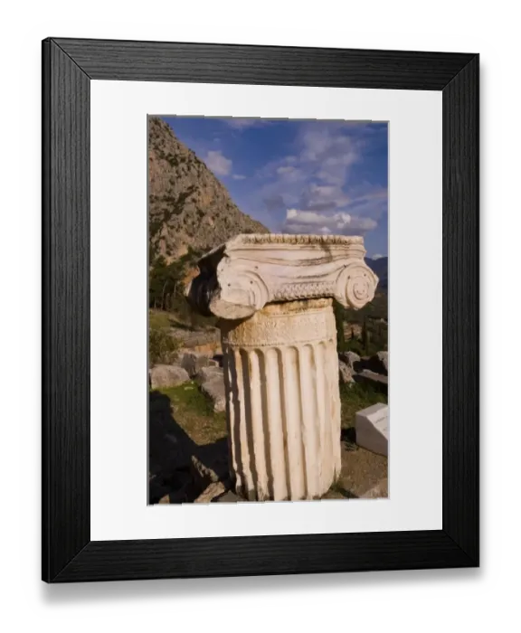 Framed Print : Famous ruins of the Temple of Apollo in the historical town of Delphi, Greece Framed Print : Famous ruins of the Temple of Apollo in the historical town of Delphi, Greece