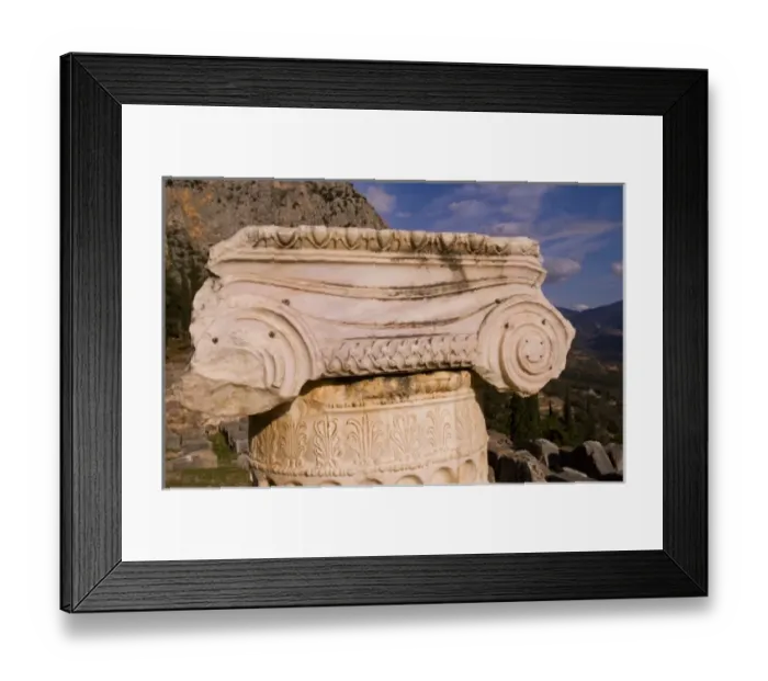 Framed Print : Famous ruins of the Temple of Apolla in historical town of Delphi, Greece Framed Print : Famous ruins of the Temple of Apolla in historical town of Delphi, Greece