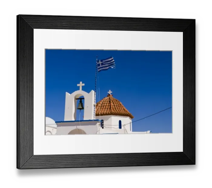Framed Print : Greek Orthodox church in the village of Drios on the island of Paros, Greece Framed Print : Greek Orthodox church in the village of Drios on the island of Paros, Greece