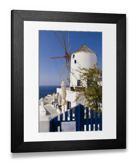 Framed Print : Windmill in cliff top village of Oia, Santorini, Greece Framed Print : Windmill in cliff top village of Oia, Santorini, Greece