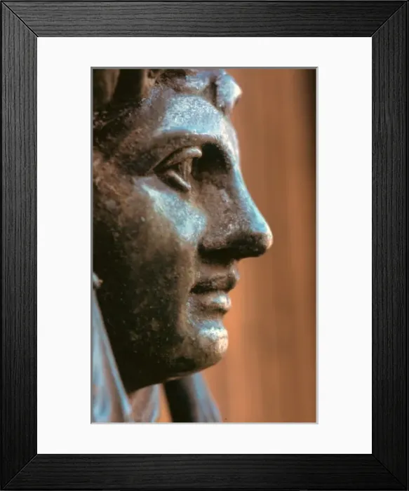 Framed Print : Greece, Island of Hydra. A classical era image on a contemporary door knocker Framed Print : Greece, Island of Hydra. A classical era image on a contemporary door knocker