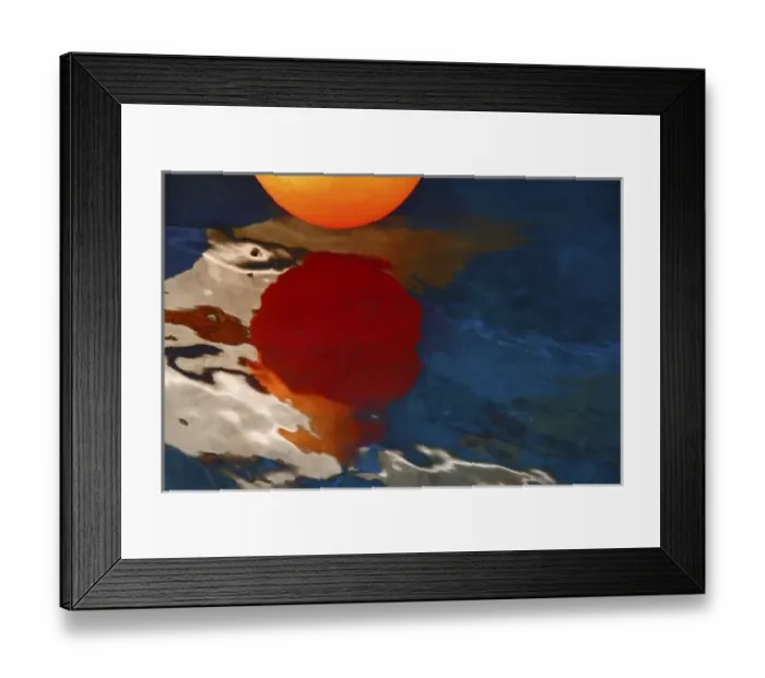 Framed Print : Greece, Aegean Sea. The bumper on a fishing boat creates a colorful reflection Framed Print : Greece, Aegean Sea. The bumper on a fishing boat creates a colorful reflection
