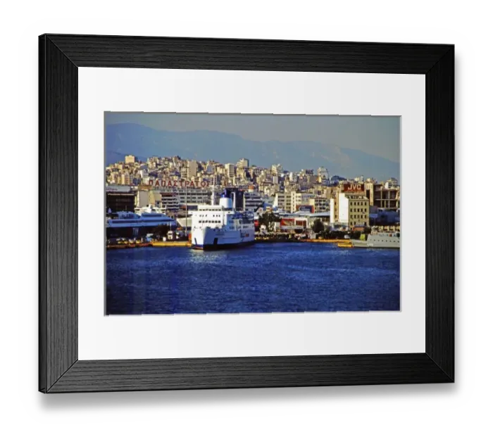 Framed Print : Greece, Aegean Sea, Athens. Port city of Pireaus (Pireas) located on the Gulf of Saronikos Framed Print : Greece, Aegean Sea, Athens. Port city of Pireaus (Pireas) located on the Gulf of Saronikos