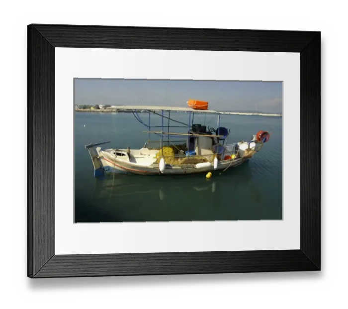 Framed Print : Europe, Greece, Katakolon, Ionian Sea. Traditional Greek fishing boat Framed Print : Europe, Greece, Katakolon, Ionian Sea. Traditional Greek fishing boat