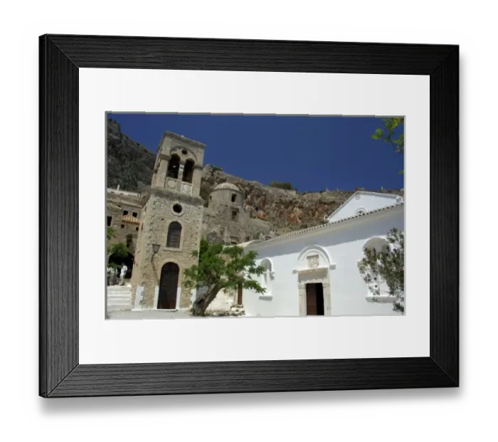 Framed Print : Europe, Greece, Peloponnese, Monemvasia ( single entrance ). One of over 40 historical Framed Print : Europe, Greece, Peloponnese, Monemvasia ( single entrance ). One of over 40 historical