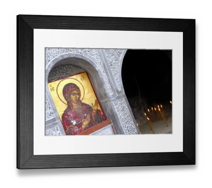 Framed Print : Europe, Greece, Crete (aka Kriti). Mt. Dikti, 14th century Kera Monastery, Byzantine icons Framed Print : Europe, Greece, Crete (aka Kriti). Mt. Dikti, 14th century Kera Monastery, Byzantine icons