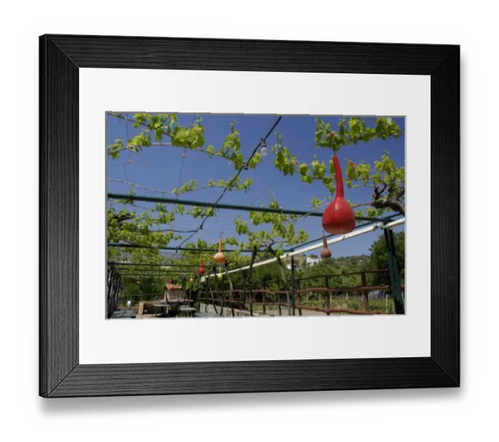 Framed Print : Europe, Greece, Crete (aka Kriti). Small village of Kato Aites, local taverna with Framed Print : Europe, Greece, Crete (aka Kriti). Small village of Kato Aites, local taverna with