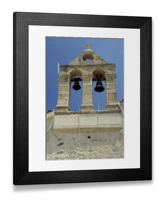 Framed Print : Europe, Greece, Crete (aka Kriti). Small village of Kato Aites, church bell tower Framed Print : Europe, Greece, Crete (aka Kriti). Small village of Kato Aites, church bell tower