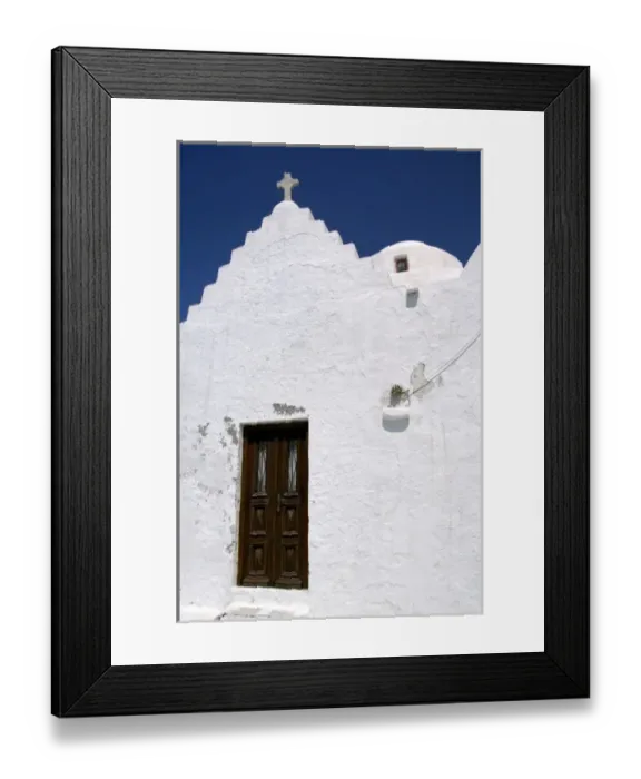 Framed Print : Europe, Greece, Mykonos. Typical whitewashed architecture Framed Print : Europe, Greece, Mykonos. Typical whitewashed architecture