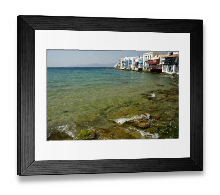 Framed Print : Europe, Greece, Mykonos. Views of the seaside area called Little Venice Framed Print : Europe, Greece, Mykonos. Views of the seaside area called Little Venice