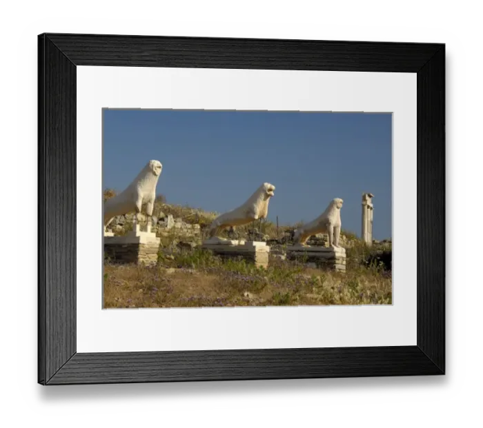 Framed Print : Europe, Greece, Cyclades, Delos. Famous 7th century Lions of the Naxians Framed Print : Europe, Greece, Cyclades, Delos. Famous 7th century Lions of the Naxians