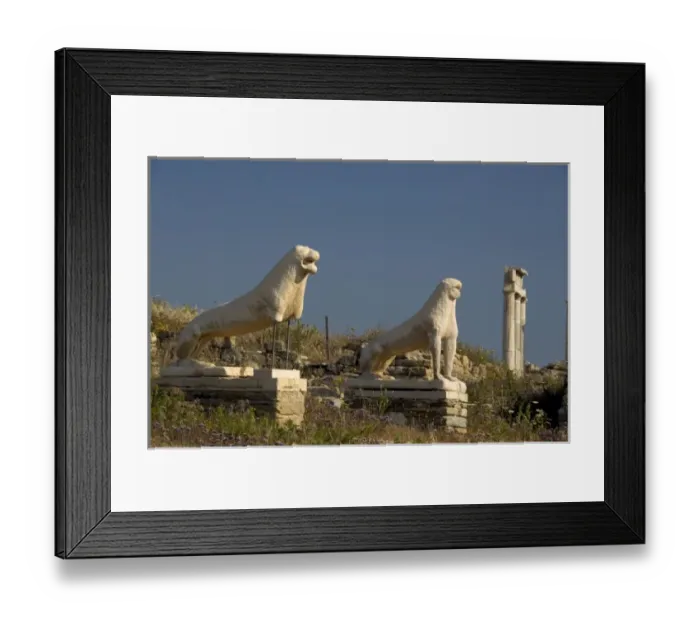 Framed Print : Europe, Greece, Cyclades, Delos. Famous 7th century Lions of the Naxians Framed Print : Europe, Greece, Cyclades, Delos. Famous 7th century Lions of the Naxians