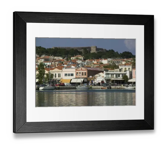 Framed Print : GREECE, Northeastern Aegean Islands, LESVOS (Mytilini), Mytilini Town: Waterfront
