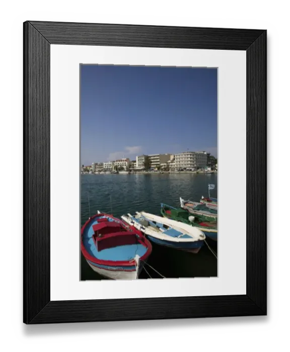 Framed Print : GREECE, Northeastern Aegean Islands, LESVOS (Mytilini), Mytilini Town: Waterfront