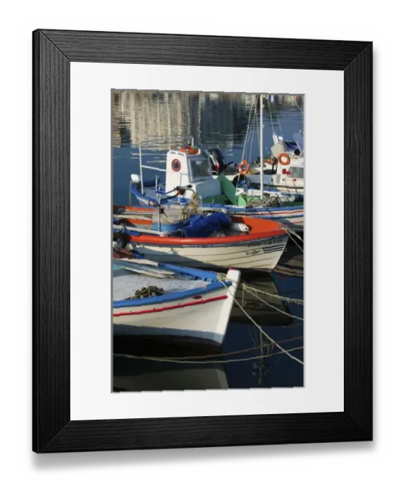 Framed Print : GREECE, Northeastern Aegean Islands, LESVOS (Mytilini), Mytilini Town: Small Fishing Framed Print : GREECE, Northeastern Aegean Islands, LESVOS (Mytilini), Mytilini Town: Small Fishing