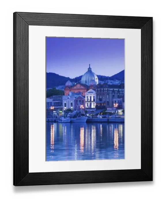 Framed Print : GREECE, Northeastern Aegean Islands, LESVOS (Mytilini), Mytilini Town: Waterfront Framed Print : GREECE, Northeastern Aegean Islands, LESVOS (Mytilini), Mytilini Town: Waterfront