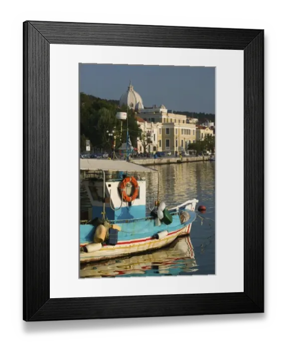 Framed Print : GREECE, Northeastern Aegean Islands, LESVOS (Mytilini), Mytilini Town: Waterfront Framed Print : GREECE, Northeastern Aegean Islands, LESVOS (Mytilini), Mytilini Town: Waterfront