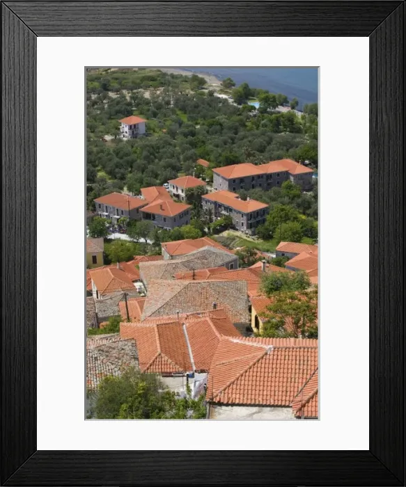 Framed Print : GREECE, Northeastern Aegean Islands, LESVOS (Mytilini), Mithymna (Molyvos): Town Framed Print : GREECE, Northeastern Aegean Islands, LESVOS (Mytilini), Mithymna (Molyvos): Town