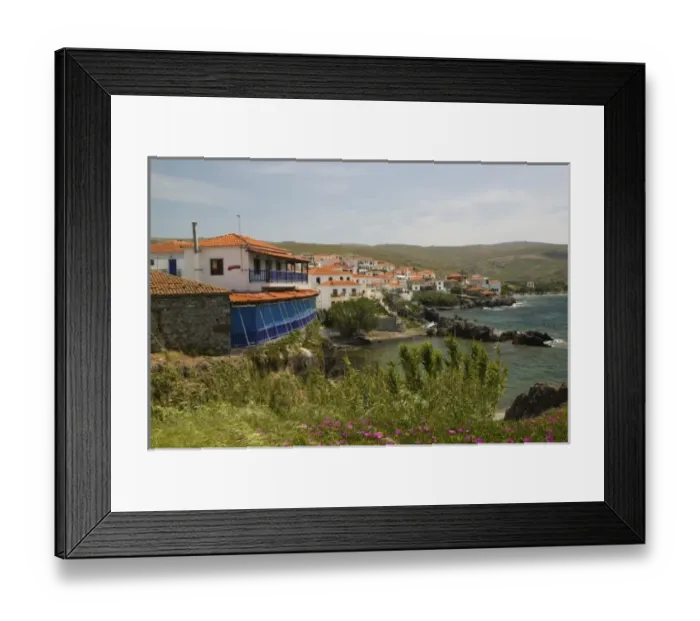Framed Print : GREECE, Northeastern Aegean Islands, LESVOS (Mytilini), Sigri: Westernmost port on Lesvos Framed Print : GREECE, Northeastern Aegean Islands, LESVOS (Mytilini), Sigri: Westernmost port on Lesvos