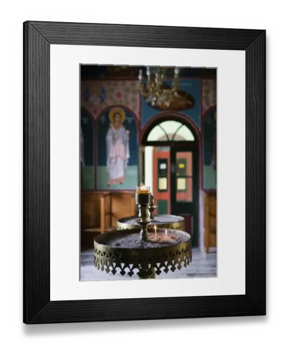 Framed Print : GREECE, Northeastern Aegean Islands, LESVOS (Mytilini), Filia: Limonos Monastery Framed Print : GREECE, Northeastern Aegean Islands, LESVOS (Mytilini), Filia: Limonos Monastery