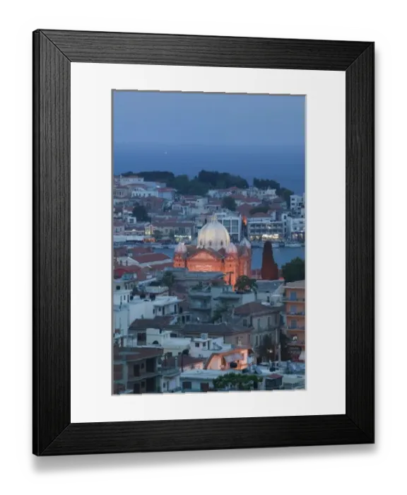 Framed Print : GREECE, Northeastern Aegean Islands, LESVOS (Mytilini), Mytilini Town: Waterfront Framed Print : GREECE, Northeastern Aegean Islands, LESVOS (Mytilini), Mytilini Town: Waterfront