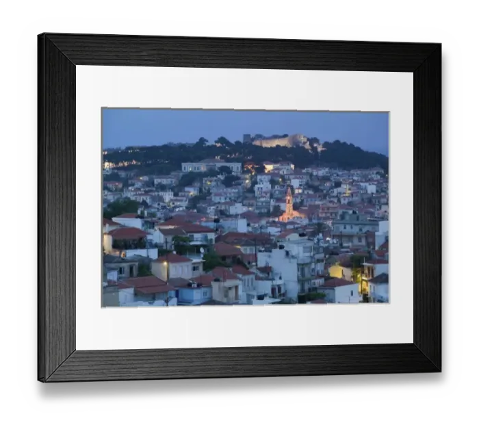 Framed Print : GREECE, Northeastern Aegean Islands, LESVOS (Mytilini), Mytilini Town: High Elevation Framed Print : GREECE, Northeastern Aegean Islands, LESVOS (Mytilini), Mytilini Town: High Elevation