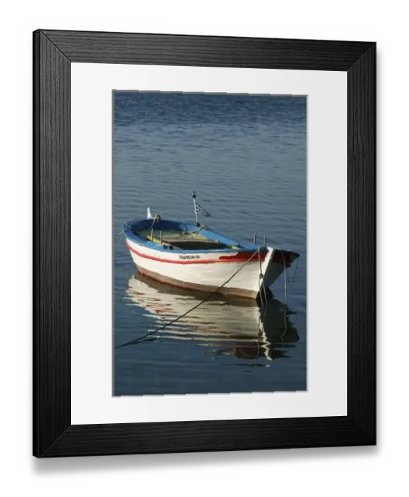 Framed Print : GREECE-Northeastern Aegean Islands-LESVOS (Mytilini)-Mytilini Town: Norhtern Harbor