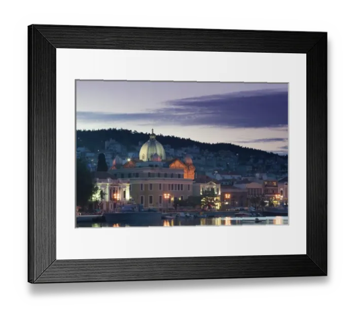 Framed Print : GREECE, Northeastern Aegean Islands, LESVOS (Mytilini), Mytilini Town: Waterfront