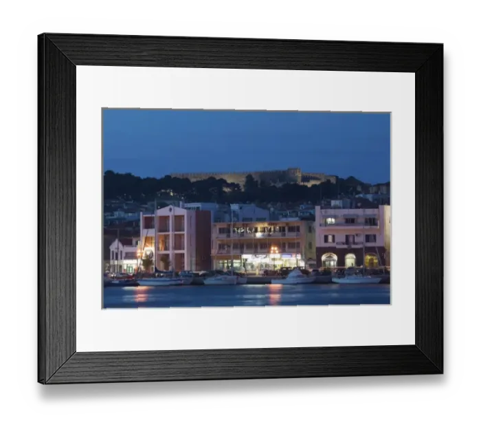 Framed Print : GREECE, Northeastern Aegean Islands, LESVOS (Mytilini), Mytilini Town: Waterfront