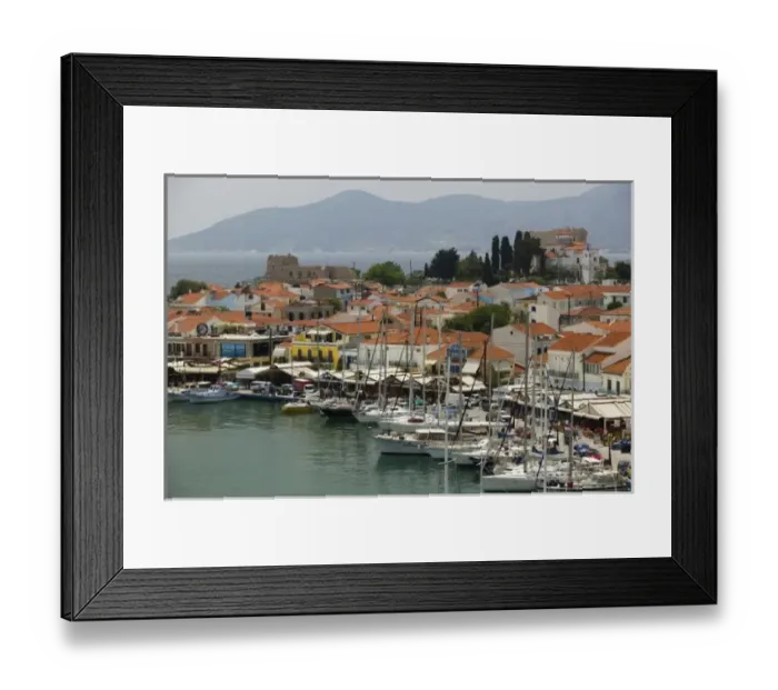 Framed Print : GREECE, Northeastern Aegean Islands, SAMOS, Pythagorio: Harbor View / Daytime Framed Print : GREECE, Northeastern Aegean Islands, SAMOS, Pythagorio: Harbor View / Daytime