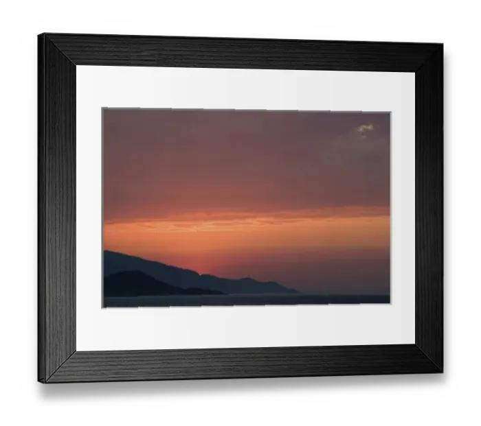 Framed Print : GREECE, Northeastern Aegean Islands, SAMOS, Vathy (Samos Town): Sunset over Vathy Bay Framed Print : GREECE, Northeastern Aegean Islands, SAMOS, Vathy (Samos Town): Sunset over Vathy Bay