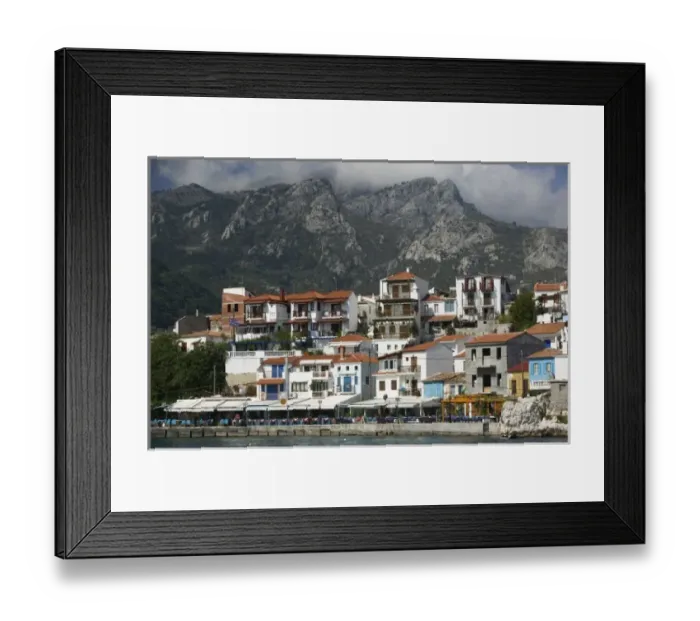 Framed Print : GREECE, Northeastern Aegean Islands, SAMOS, Kokkari: Kokkari Waterfront Framed Print : GREECE, Northeastern Aegean Islands, SAMOS, Kokkari: Kokkari Waterfront