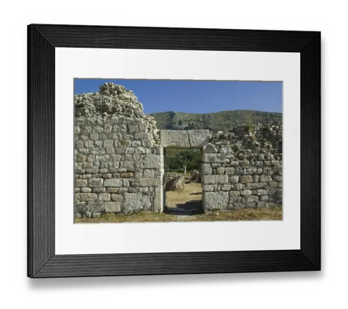 Framed Print : GREECE, Northeastern Aegean Islands, SAMOS, Pythagorio: Ruins of Ancient Thermes (Baths) Framed Print : GREECE, Northeastern Aegean Islands, SAMOS, Pythagorio: Ruins of Ancient Thermes (Baths)