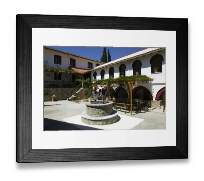 Framed Print : GREECE, Northeastern Aegean Islands, SAMOS, Mili: Moni Megalis Panagia Monastery Framed Print : GREECE, Northeastern Aegean Islands, SAMOS, Mili: Moni Megalis Panagia Monastery