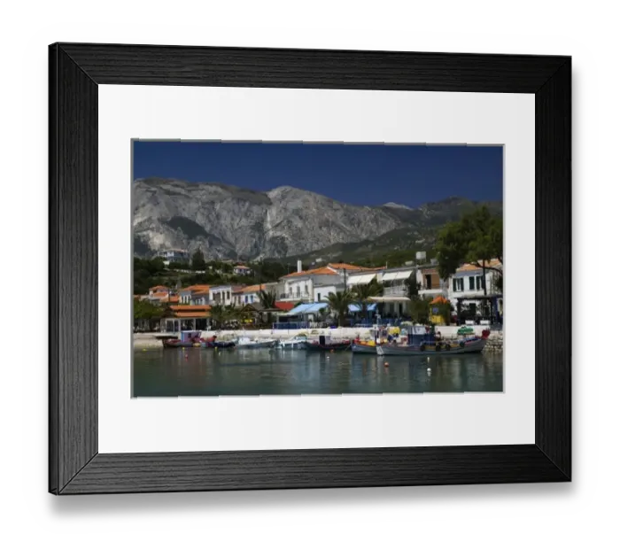 Framed Print : GREECE, Northeastern Aegean Islands, SAMOS, Ormos Marathokambou: Seaside Town View Framed Print : GREECE, Northeastern Aegean Islands, SAMOS, Ormos Marathokambou: Seaside Town View