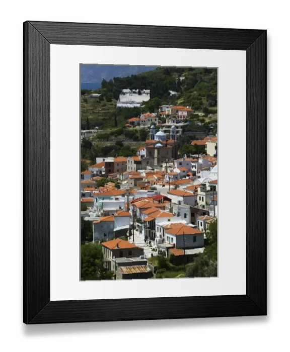 Framed Print : GREECE, Northeastern Aegean Islands, SAMOS, Marathokampos: Town View Western Samos Framed Print : GREECE, Northeastern Aegean Islands, SAMOS, Marathokampos: Town View Western Samos