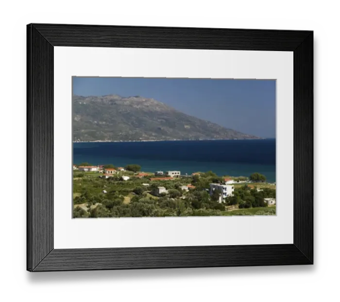 Framed Print : GREECE, Northeastern Aegean Islands, SAMOS, Ormos Marathokambou: Seaside Town View Framed Print : GREECE, Northeastern Aegean Islands, SAMOS, Ormos Marathokambou: Seaside Town View