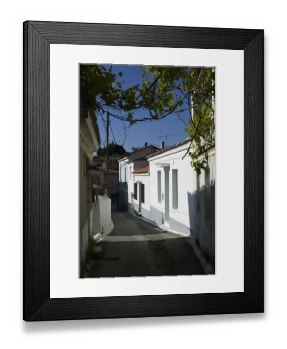 Framed Print : GREECE, Northeastern Aegean Islands, SAMOS, Karlovasi: View of Agia Triada Church