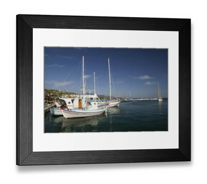 Framed Print : GREECE, Northeastern Aegean Islands, SAMOS, Pythagorio: Boats in Harbor Framed Print : GREECE, Northeastern Aegean Islands, SAMOS, Pythagorio: Boats in Harbor