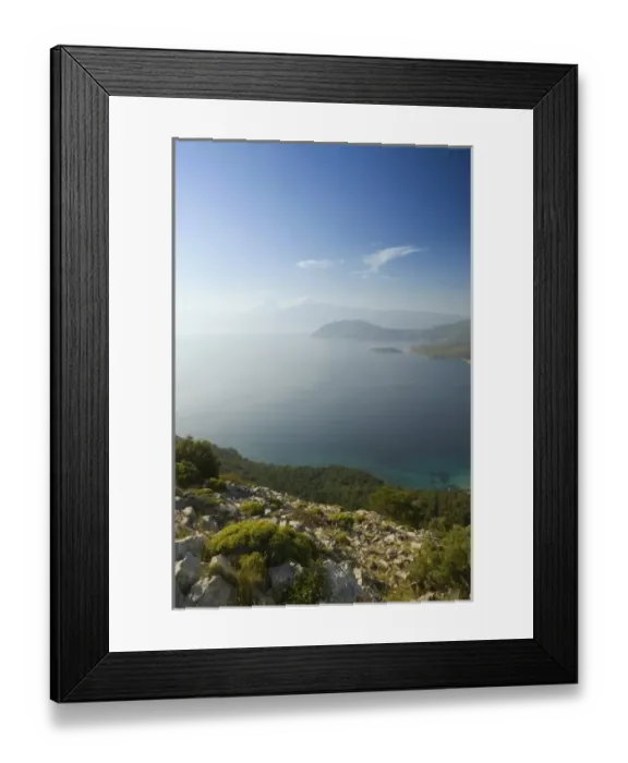 Framed Print : GREECE, Northeastern Aegean Islands, SAMOS, Cape Praso: View of Cape Praso towards Framed Print : GREECE, Northeastern Aegean Islands, SAMOS, Cape Praso: View of Cape Praso towards