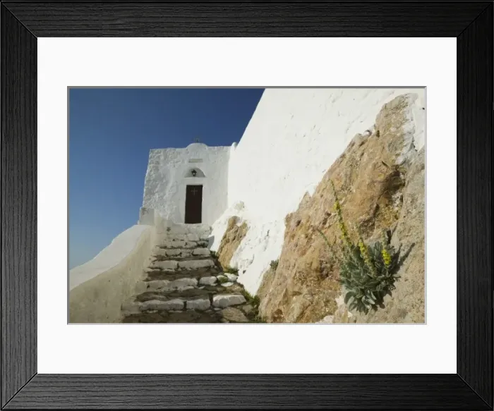 Framed Print : GREECE, Dodecanese Islands, PATMOS, Hora: Hillside Town View and Monastery of St Framed Print : GREECE, Dodecanese Islands, PATMOS, Hora: Hillside Town View and Monastery of St