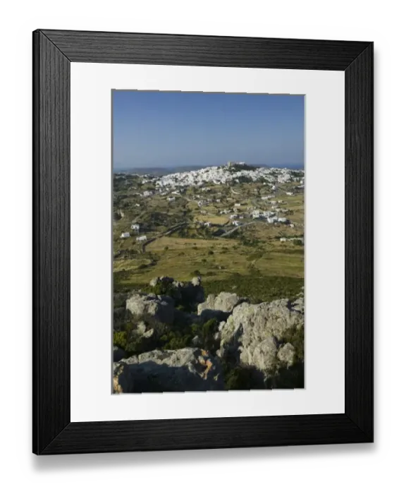 Framed Print : GREECE, Dodecanese Islands, PATMOS, Hora: Hillside Town View and Monastery of St Framed Print : GREECE, Dodecanese Islands, PATMOS, Hora: Hillside Town View and Monastery of St
