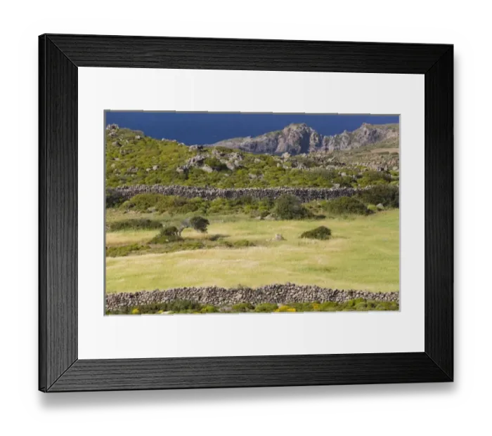 Framed Print : GREECE, Dodecanese Islands, PATMOS, Agios Nikolaos: Landscape by Agios Nikolaos Bay