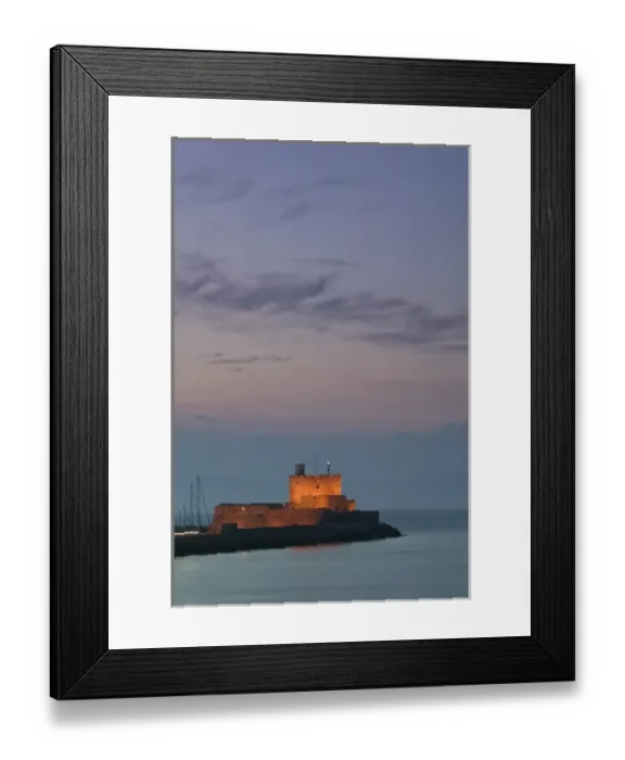 Framed Print : GREECE, Dodecanese Islands, RHODES, Rhodes Town: Mandraki Harbor, View of Agios Nikolaos Framed Print : GREECE, Dodecanese Islands, RHODES, Rhodes Town: Mandraki Harbor, View of Agios Nikolaos