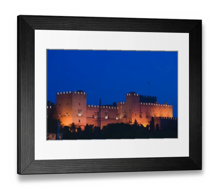 Framed Print : GREECE, Dodecanese Islands, RHODES, Rhodes Town: Palace of the Grand Masters (14th