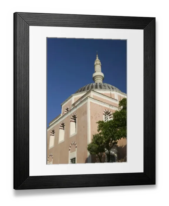 Framed Print : GREECE, Dodecanese Islands, RHODES, Rhodes Town: Rhodes Old Town, Mosque of Suleyman