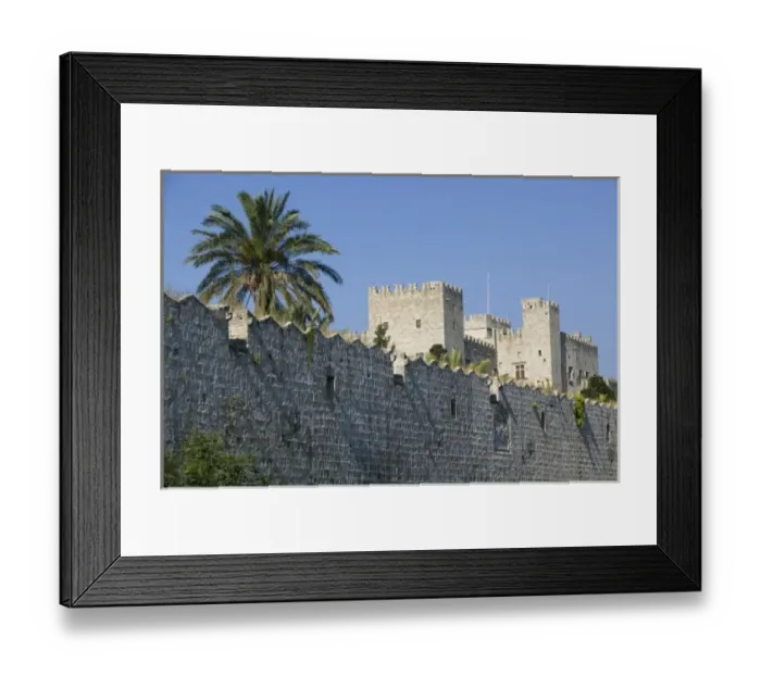 Framed Print : GREECE, Dodecanese Islands, RHODES, Rhodes Town: Rhodes Old Town, Palace of the Grand