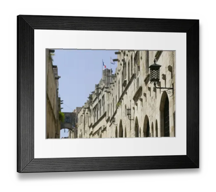 Framed Print : GREECE, Dodecanese Islands, RHODES, Rhodes Town: Rhodes Old Town, Avenue of the Knights